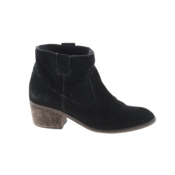 Women's Black Suede Ankle Boots - Picture 1 of 8